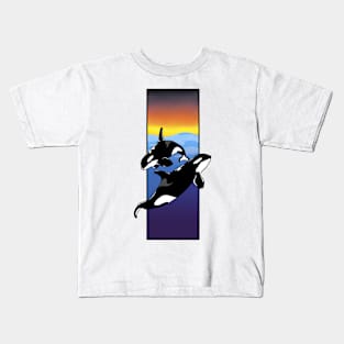 Orcas Sunset Kids T-Shirt